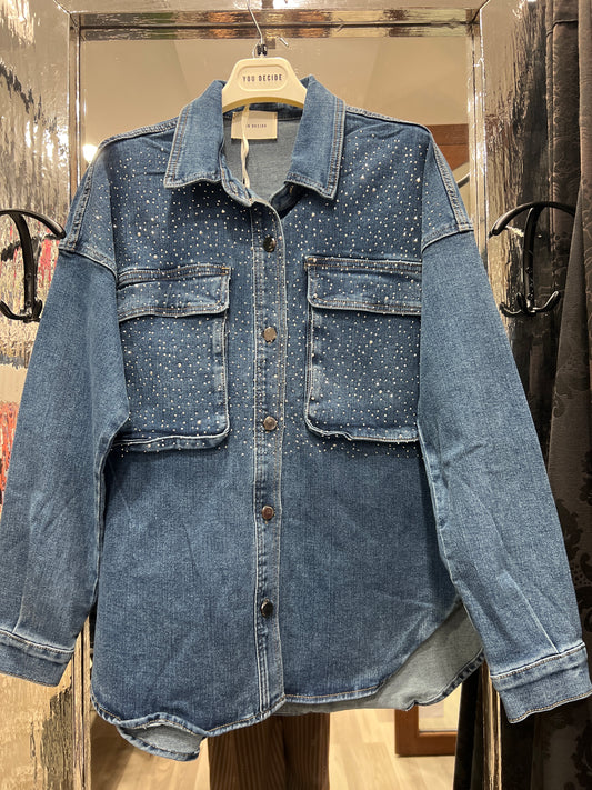 Giacca denim strass you decide