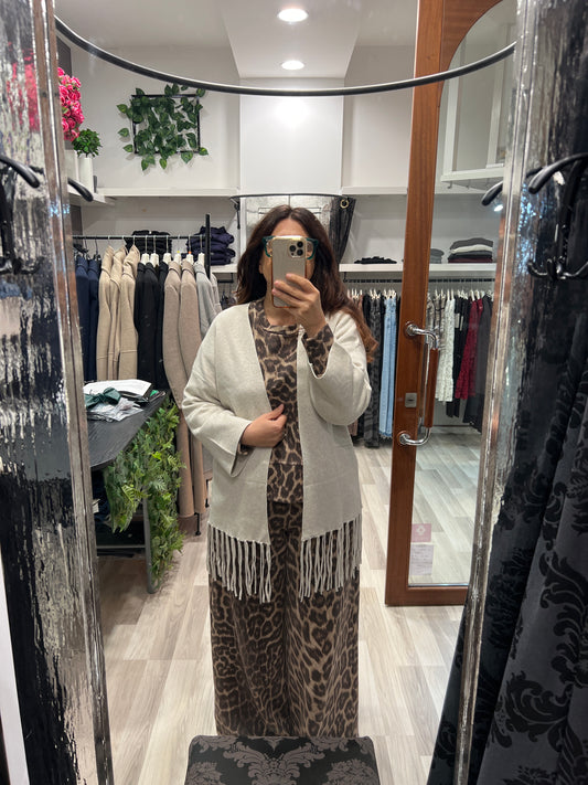 Cardigan fondo frange kikisix