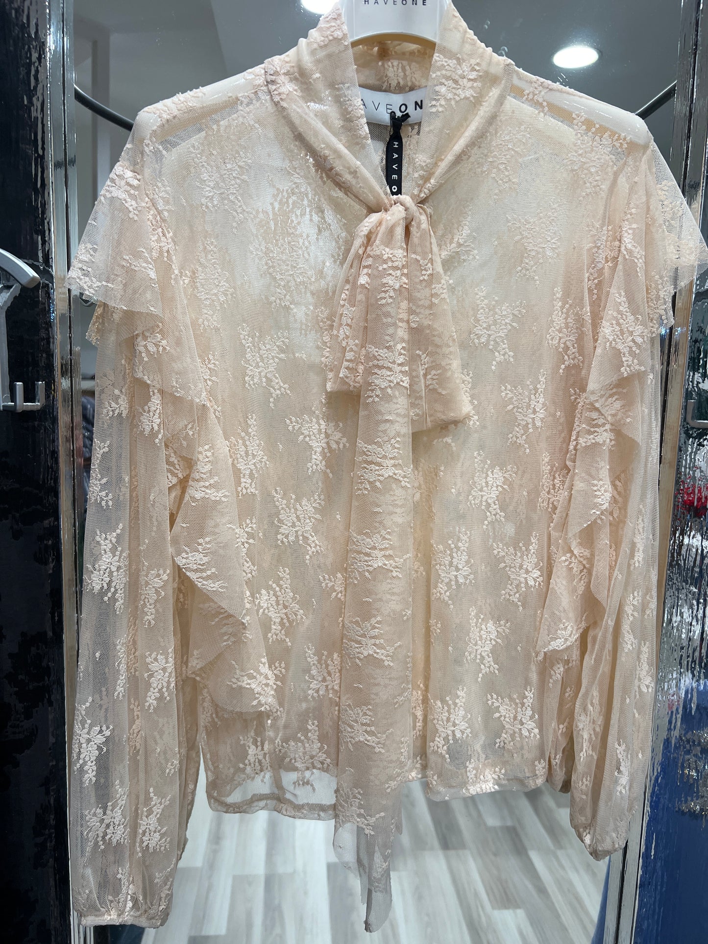 Camicia pizzo e rouches haveone