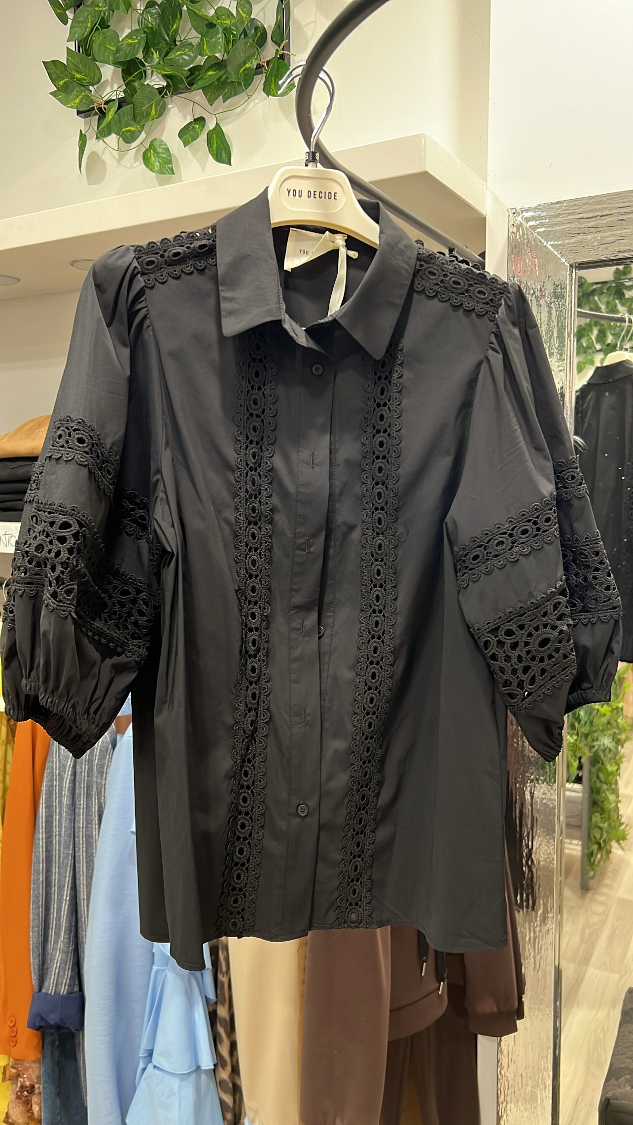 Camicia popeline con pizzo you decide