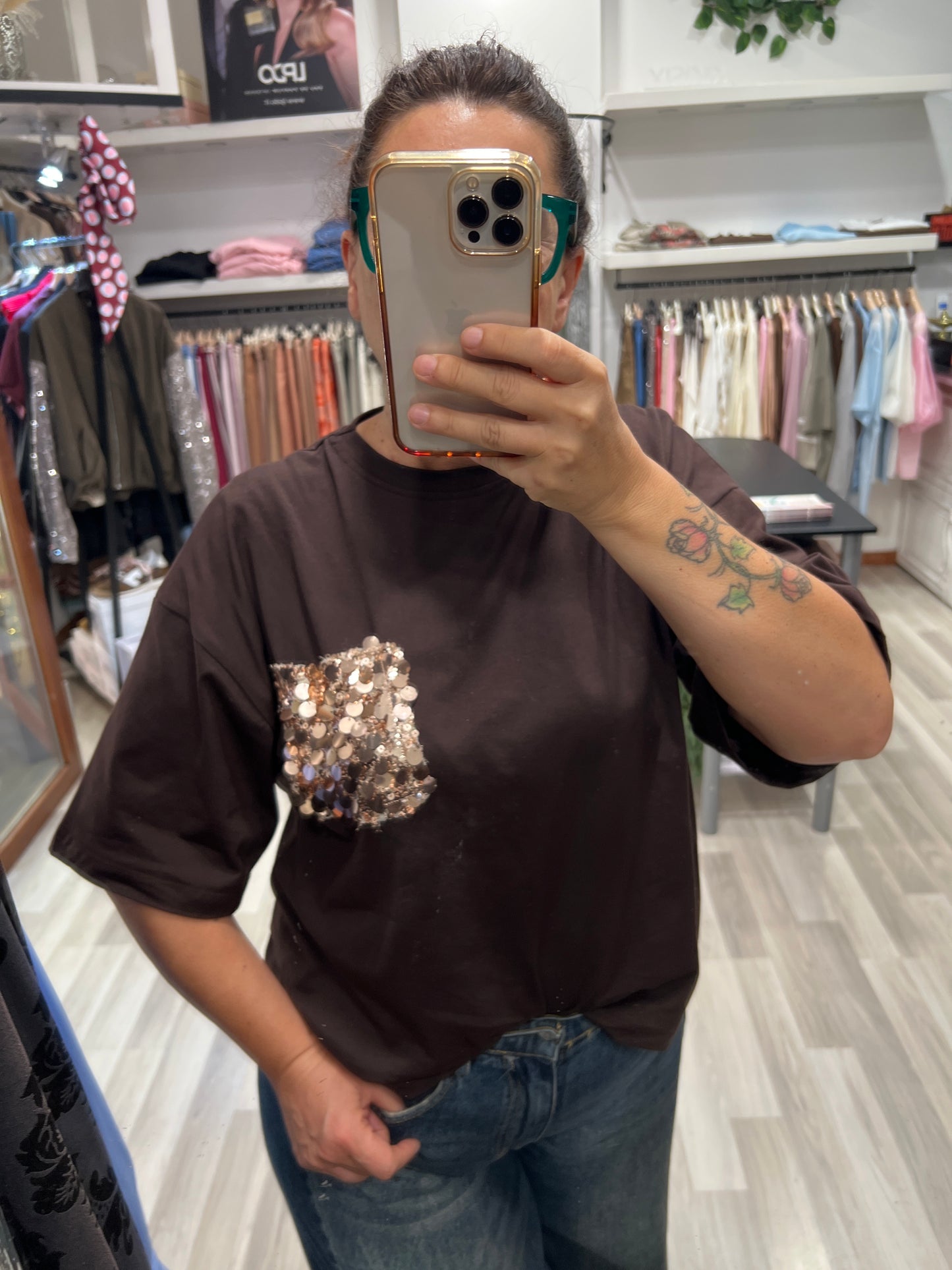 Tshirt paillettes kikisix