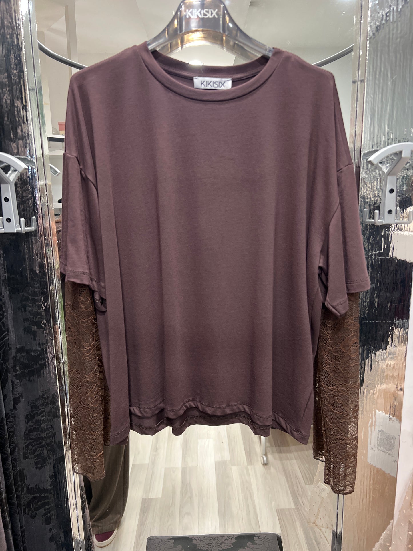 Tshirt maniche pizzo kikisix