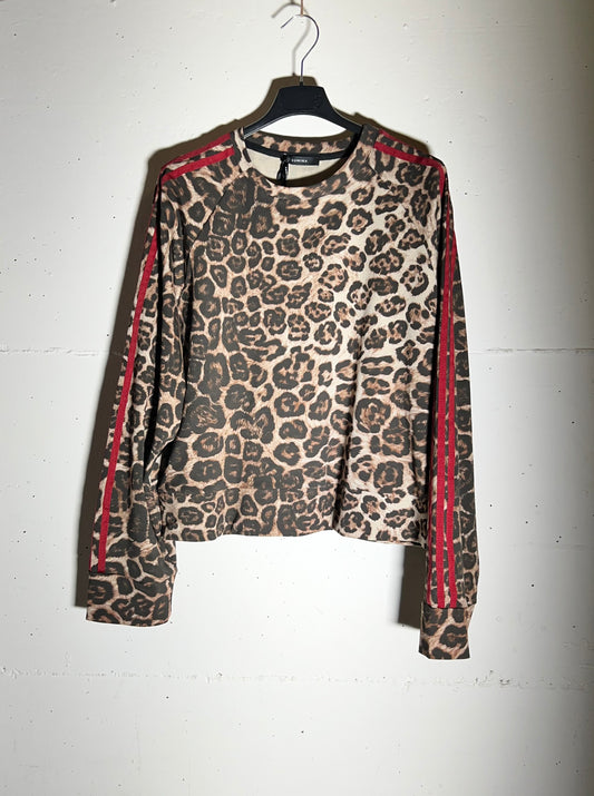 Felpa animalier righe Lumina