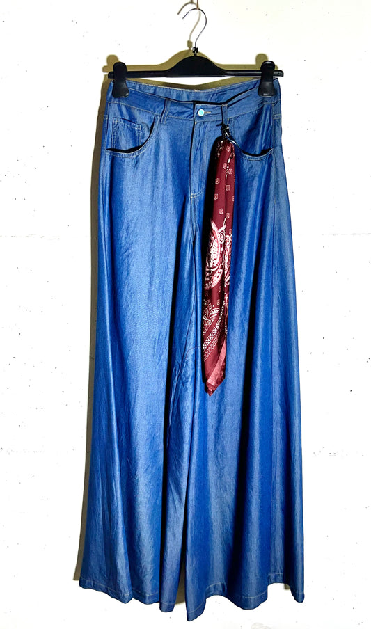 Pantalone palazzo chambray Lumina