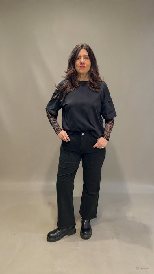 Tshirt maniche pizzo kikisix