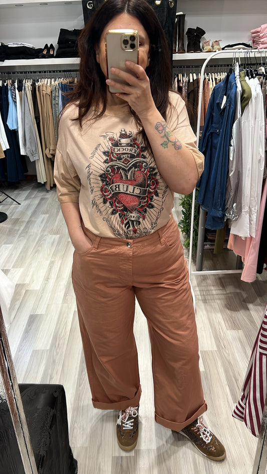 Pantalone misto lino haveone